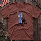 Blue Line Cross T-Shirt