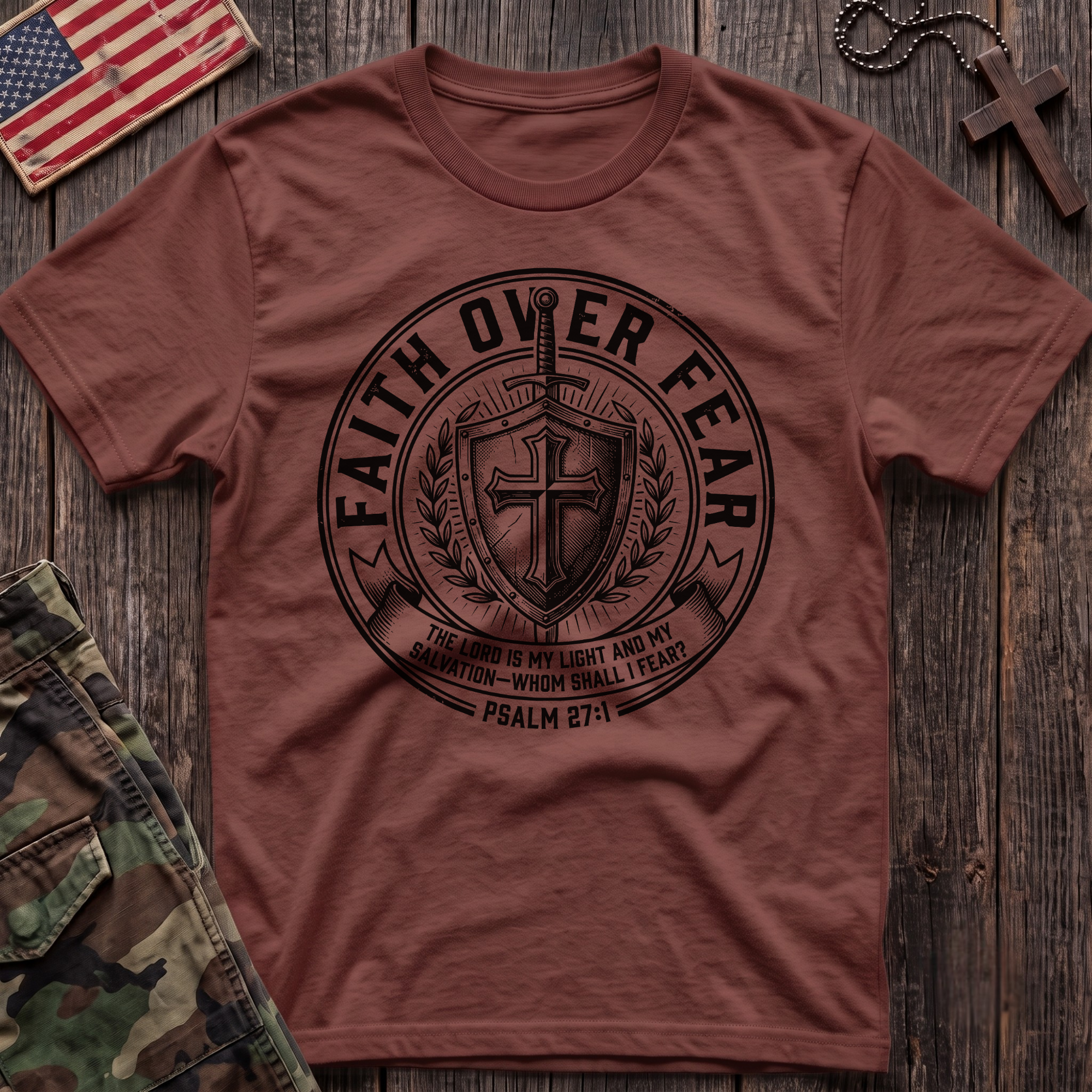 Faith Over Fear Patch T-Shirt