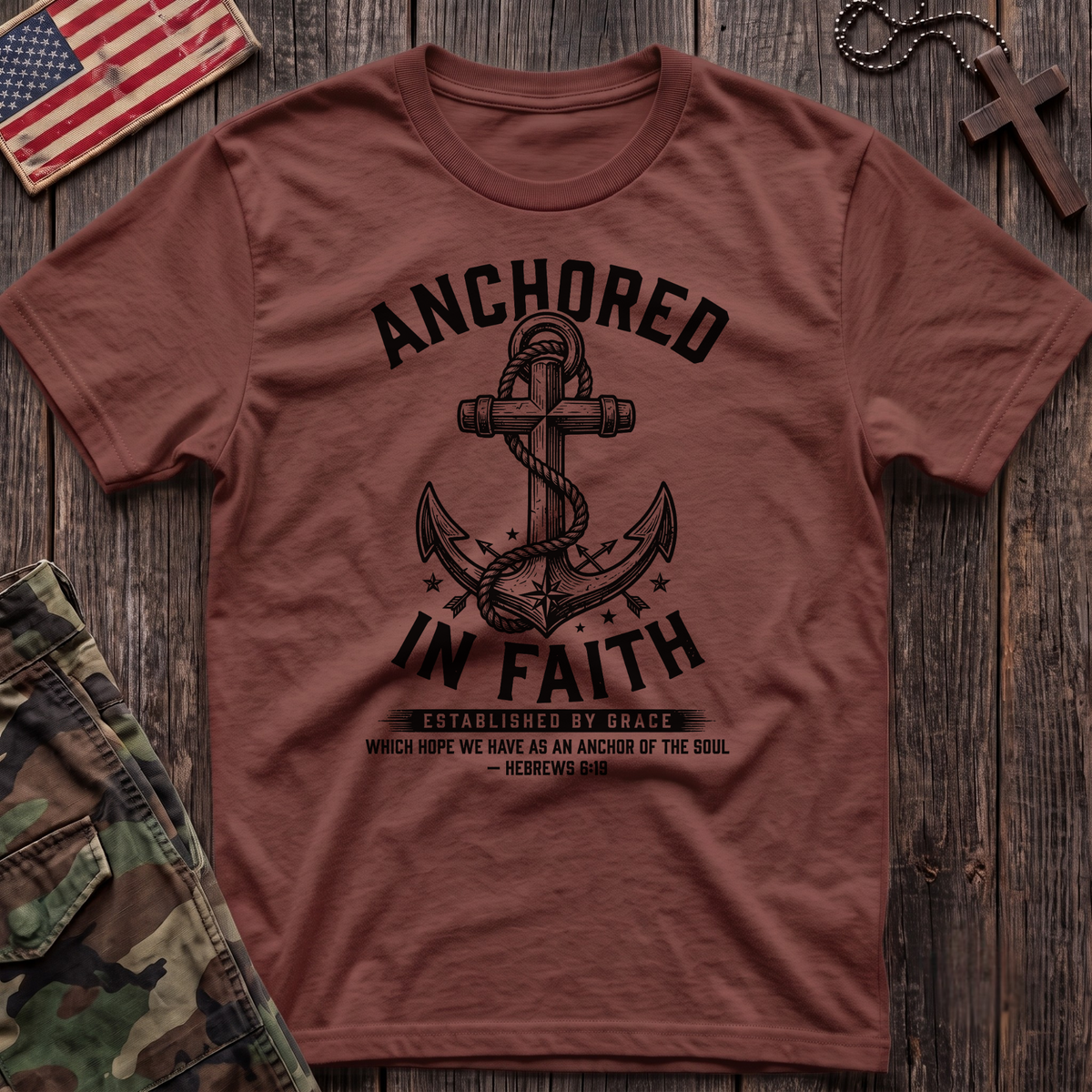 Anchored in Faith Vintage T-Shirt