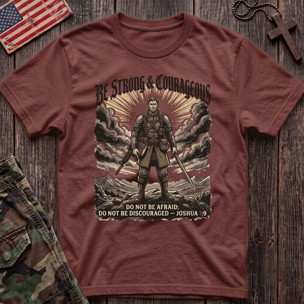 Strong and Courageous Vintage T-Shirt