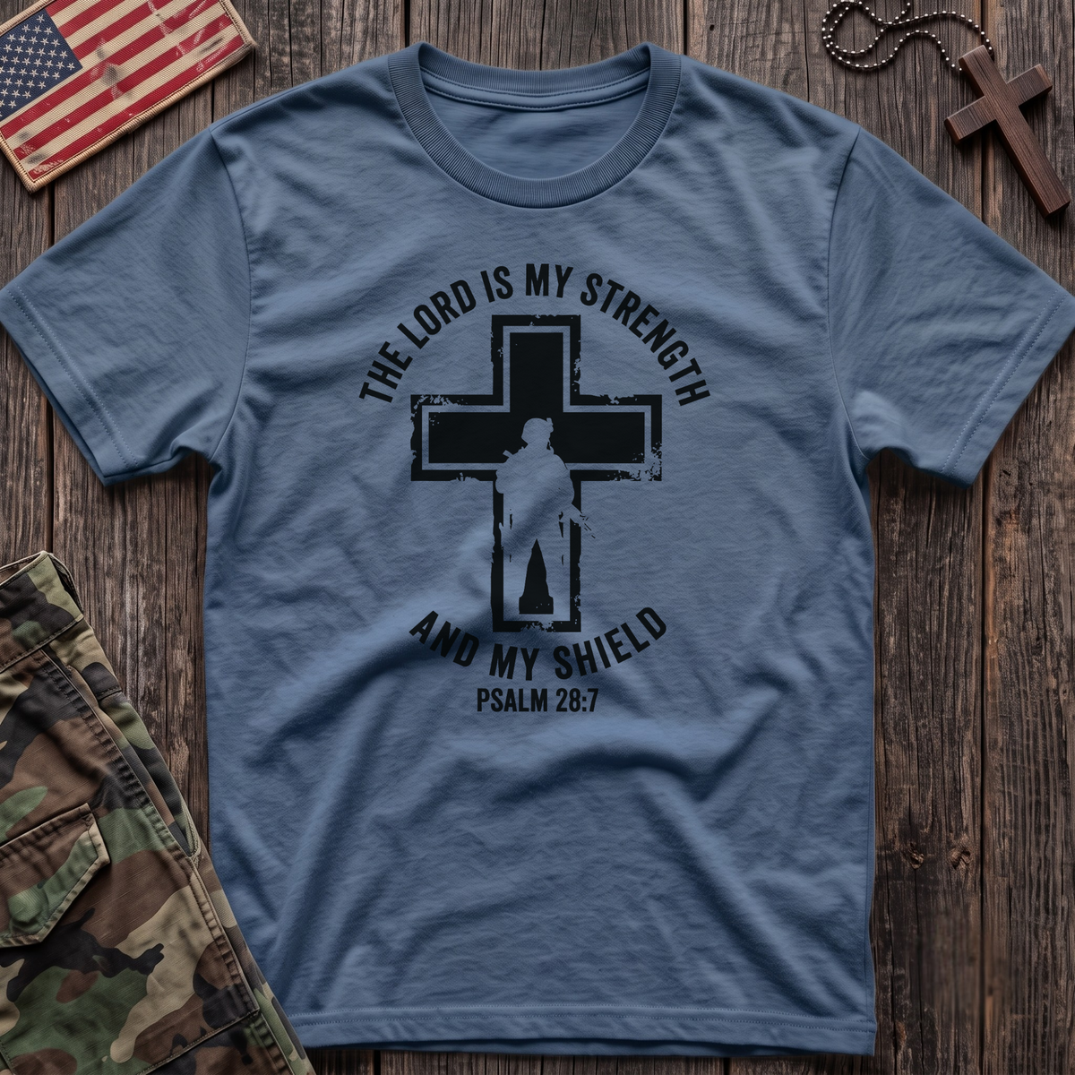 Strength and Shield Cross T-Shirt