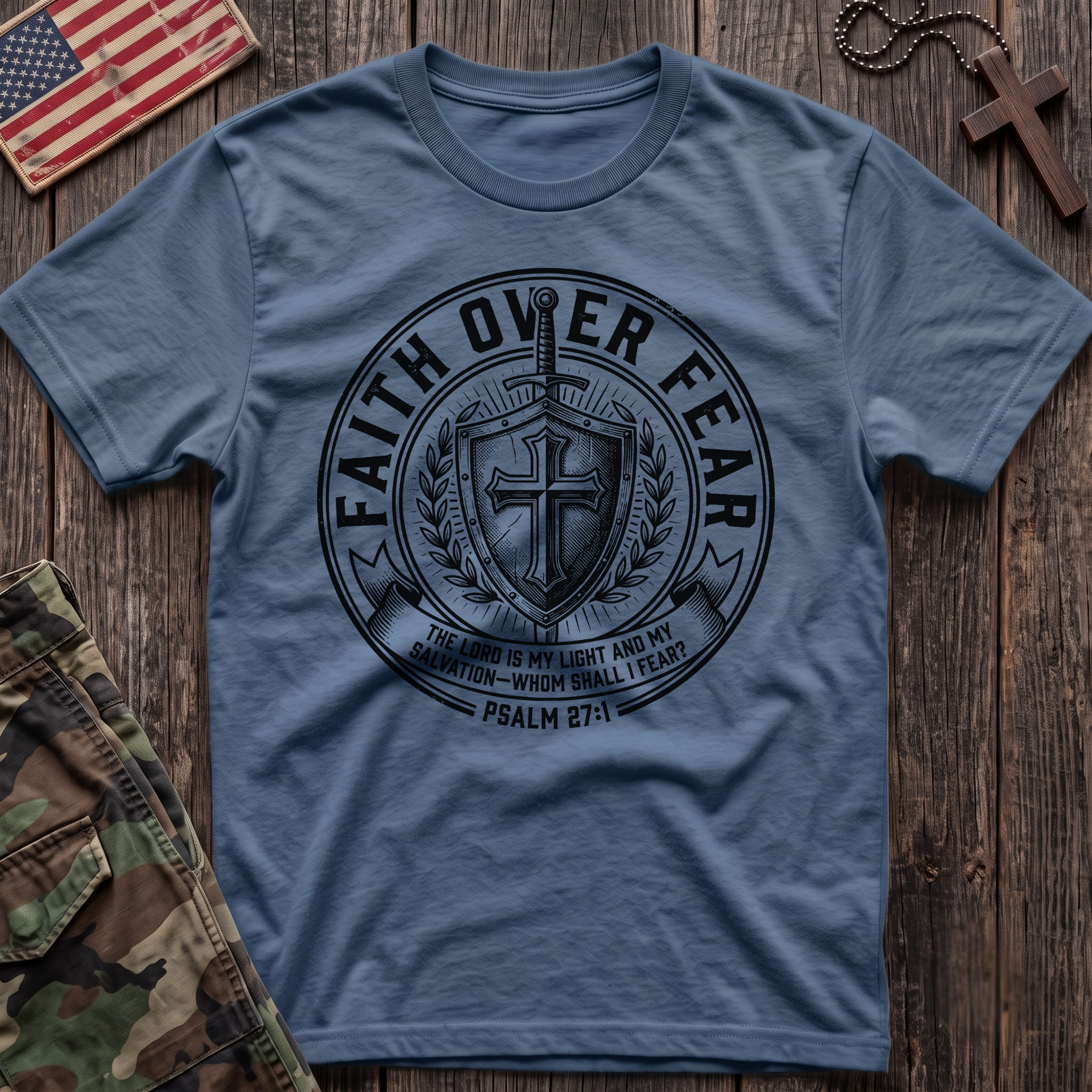 Faith Over Fear Patch T-Shirt