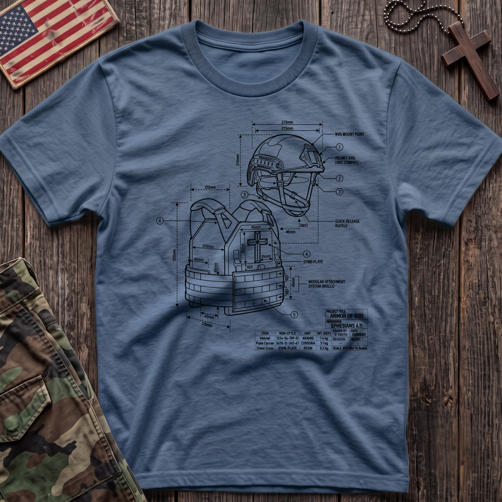 Armor of God Schematic T-Shirt
