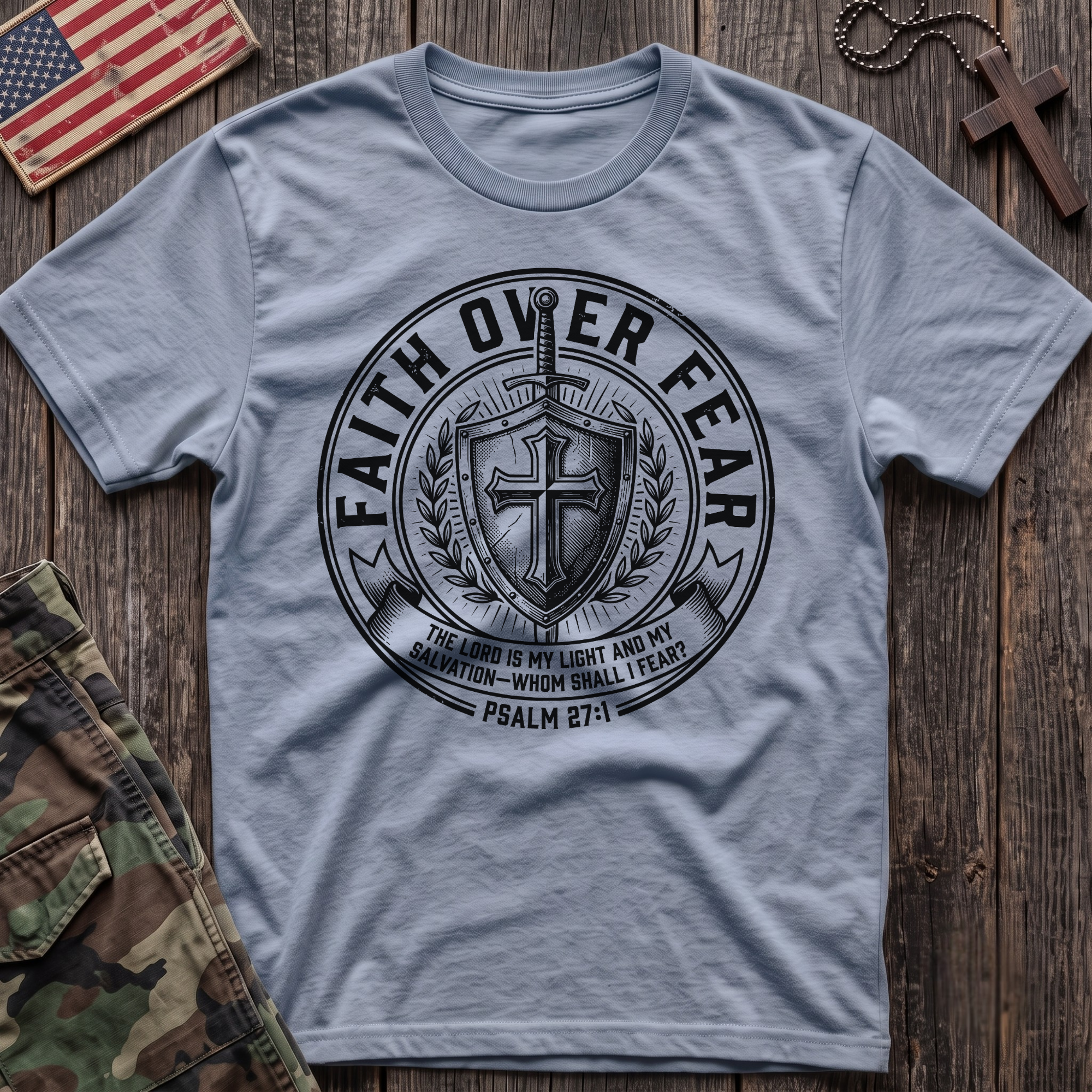 Faith Over Fear Patch T-Shirt