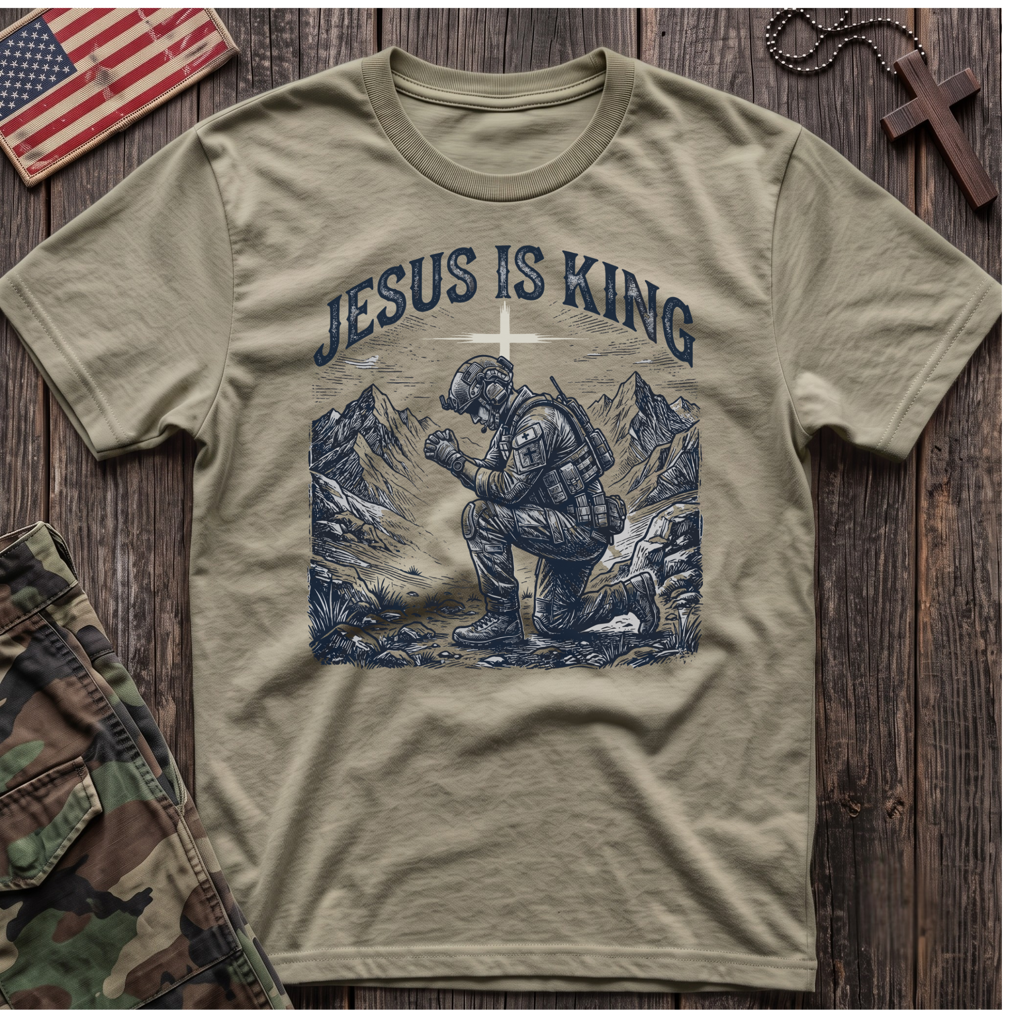 Jesus is King Soldier T-Shirt