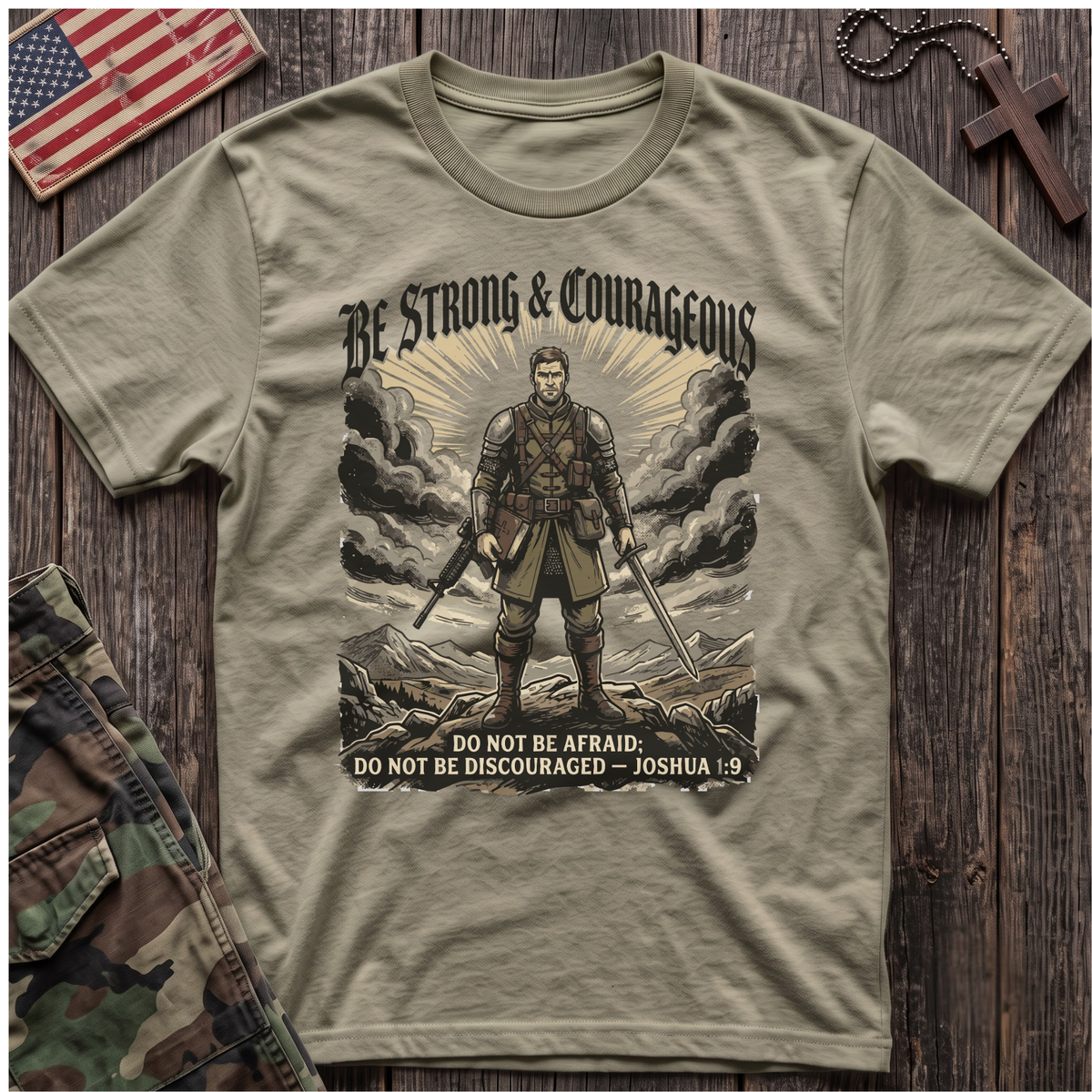 Strong and Courageous Vintage T-Shirt