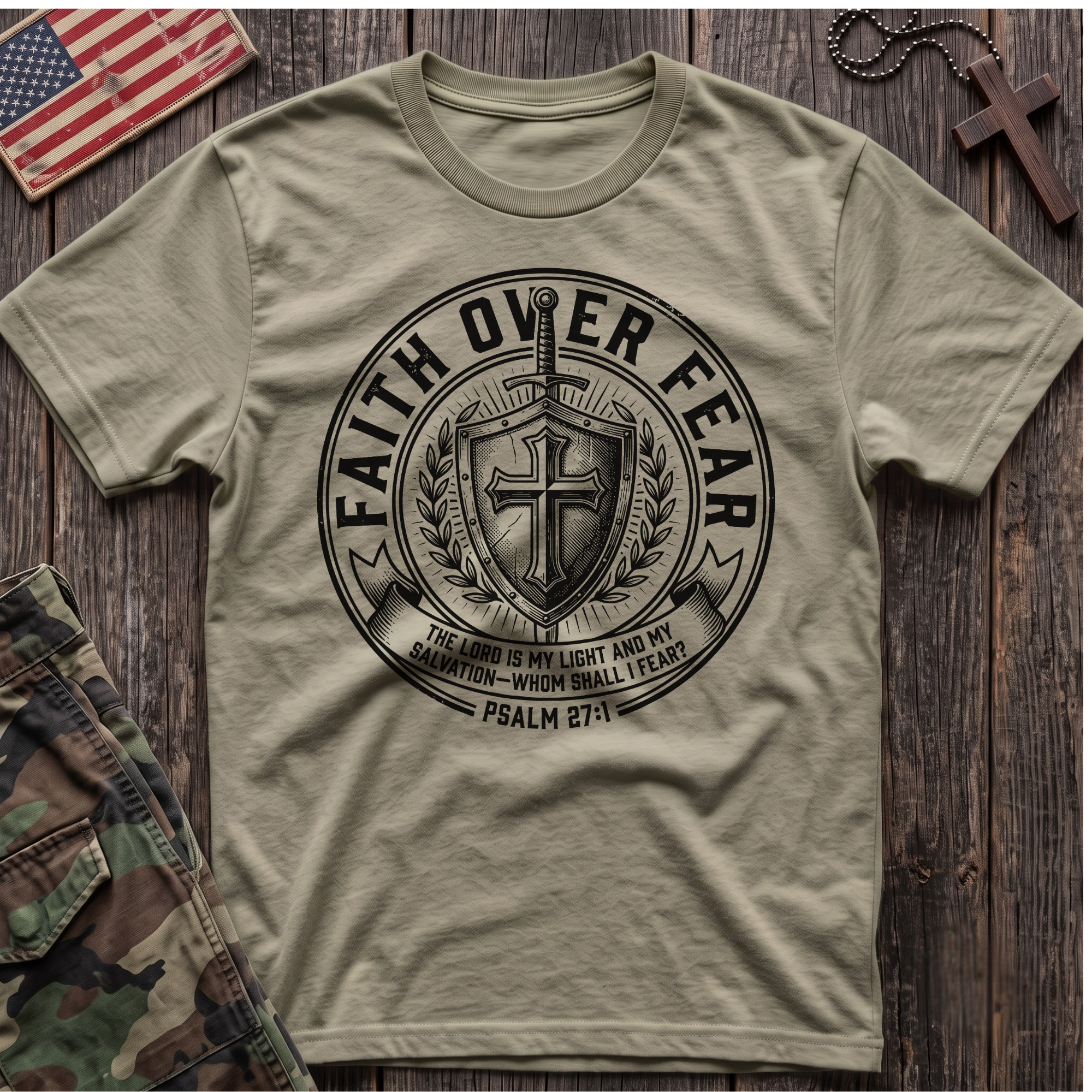 Faith Over Fear Patch T-Shirt
