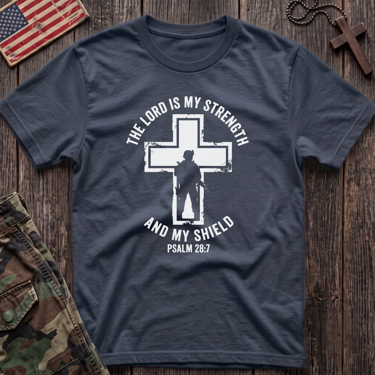 Strength and Shield Cross T-Shirt