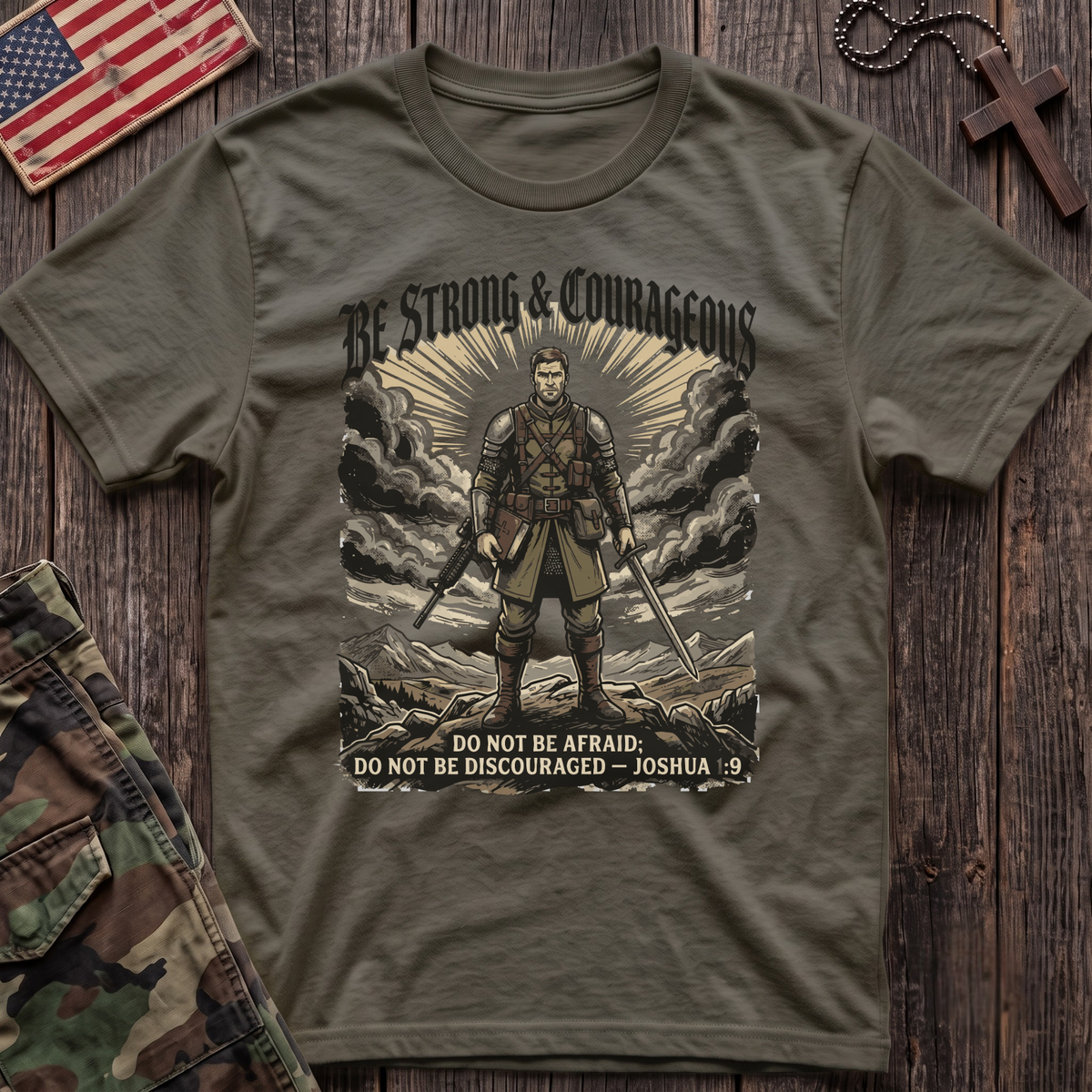 Strong and Courageous Vintage T-Shirt