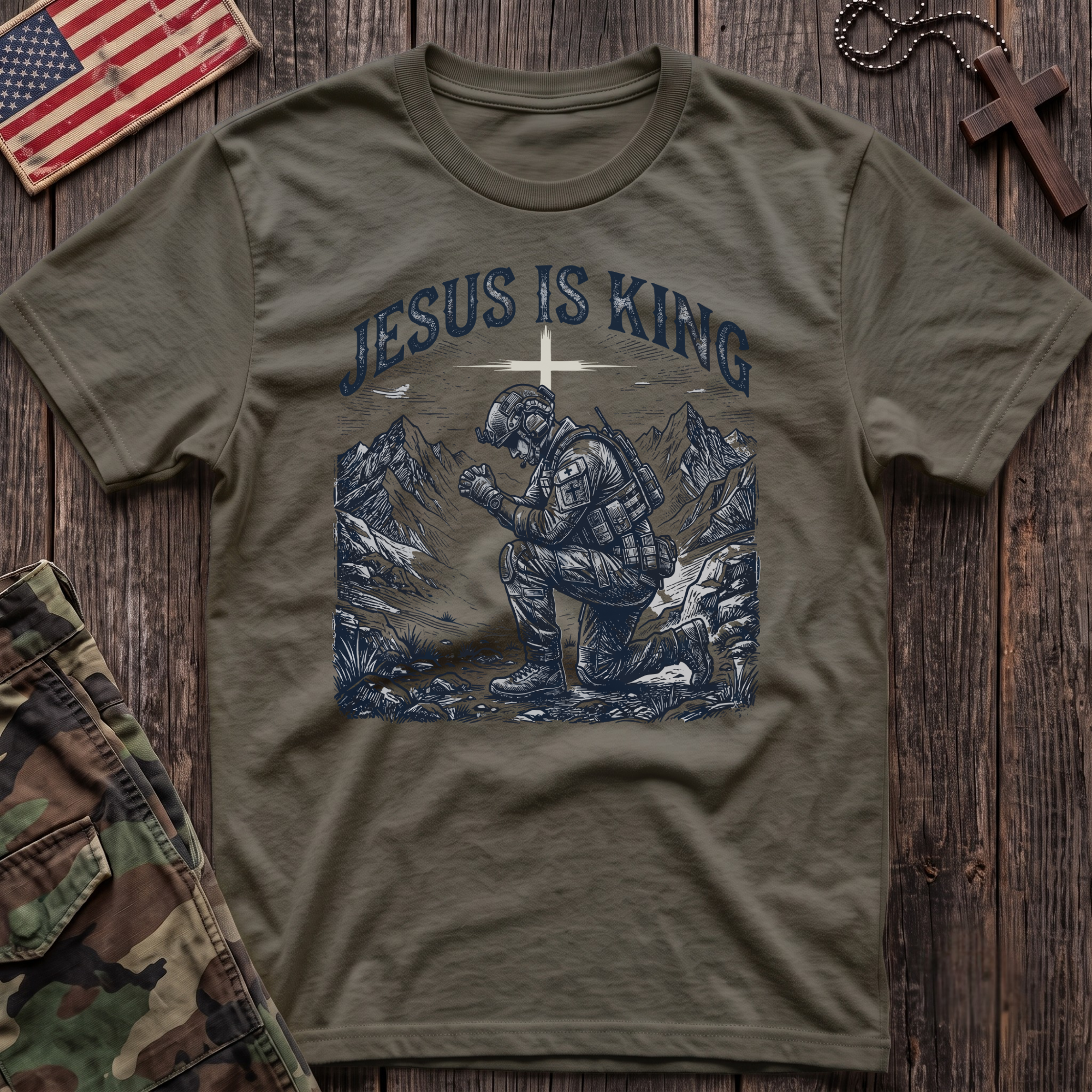Jesus is King Soldier T-Shirt