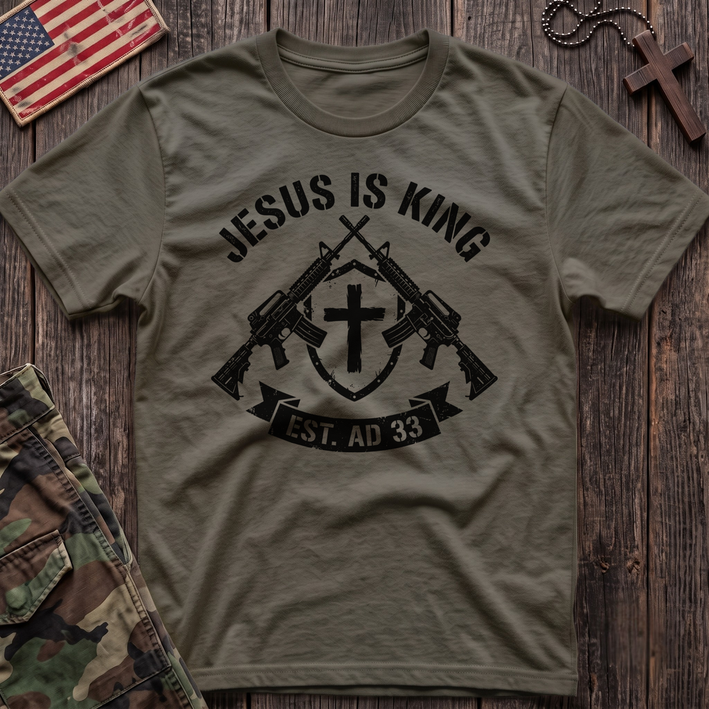 Jesus is King Shield T-Shirt