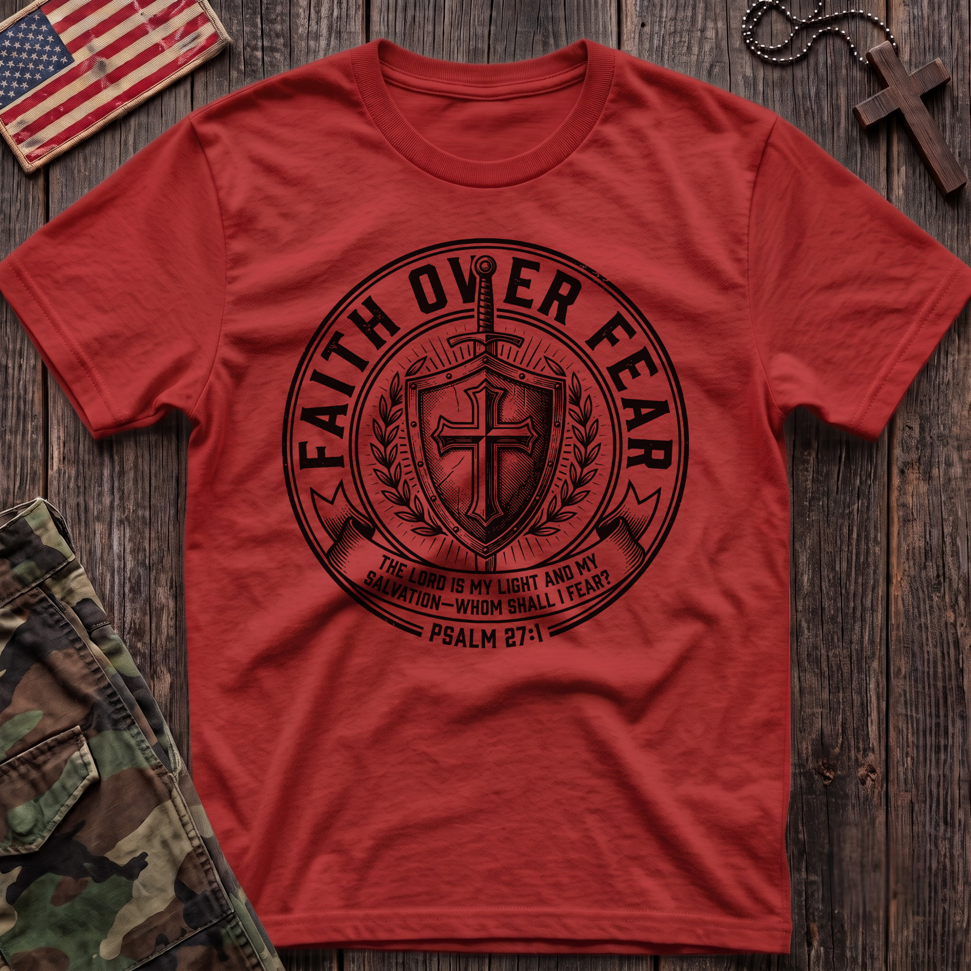 Faith Over Fear Patch T-Shirt