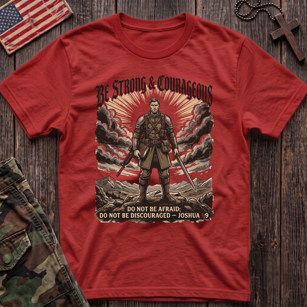 Strong and Courageous Vintage T-Shirt