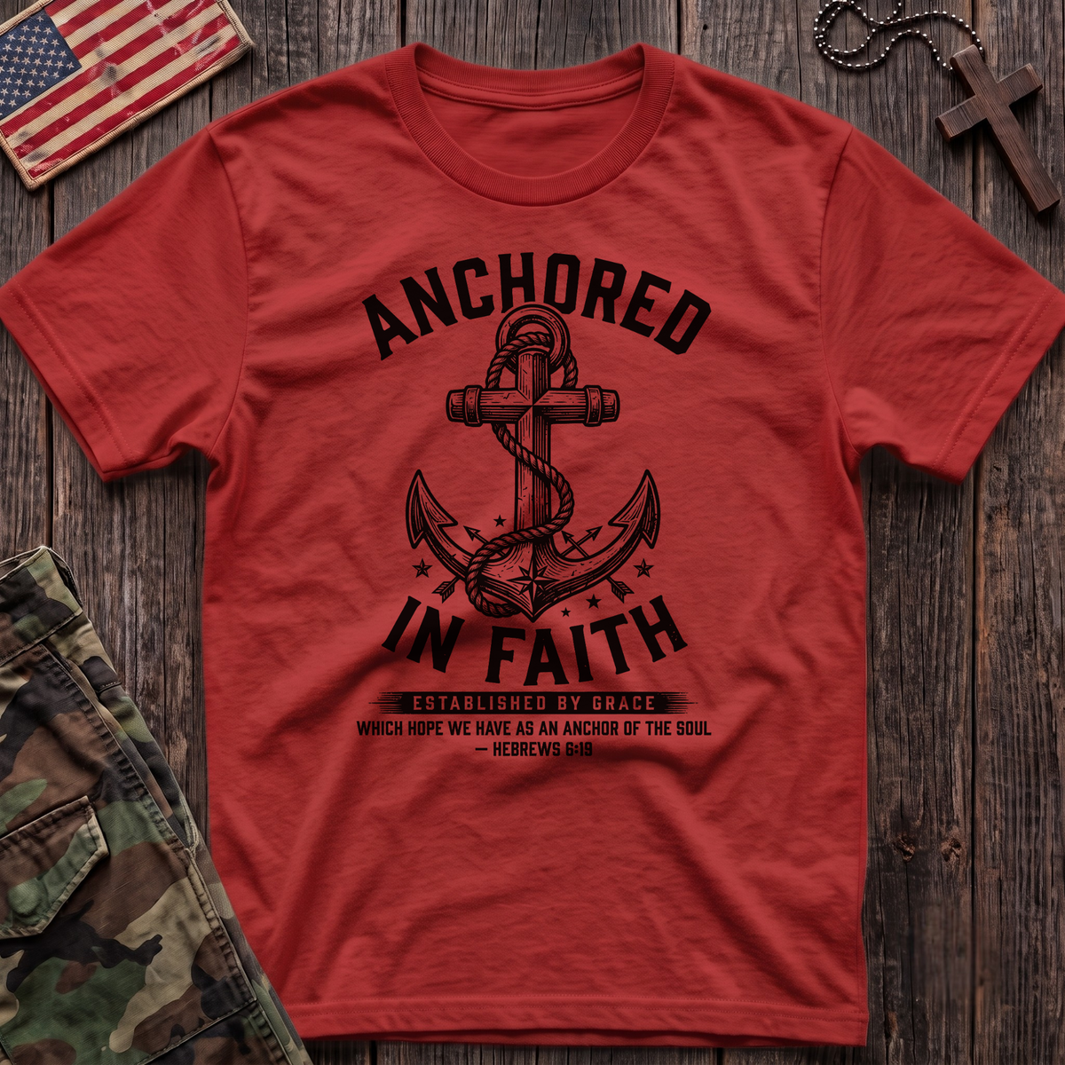 Anchored in Faith Vintage T-Shirt