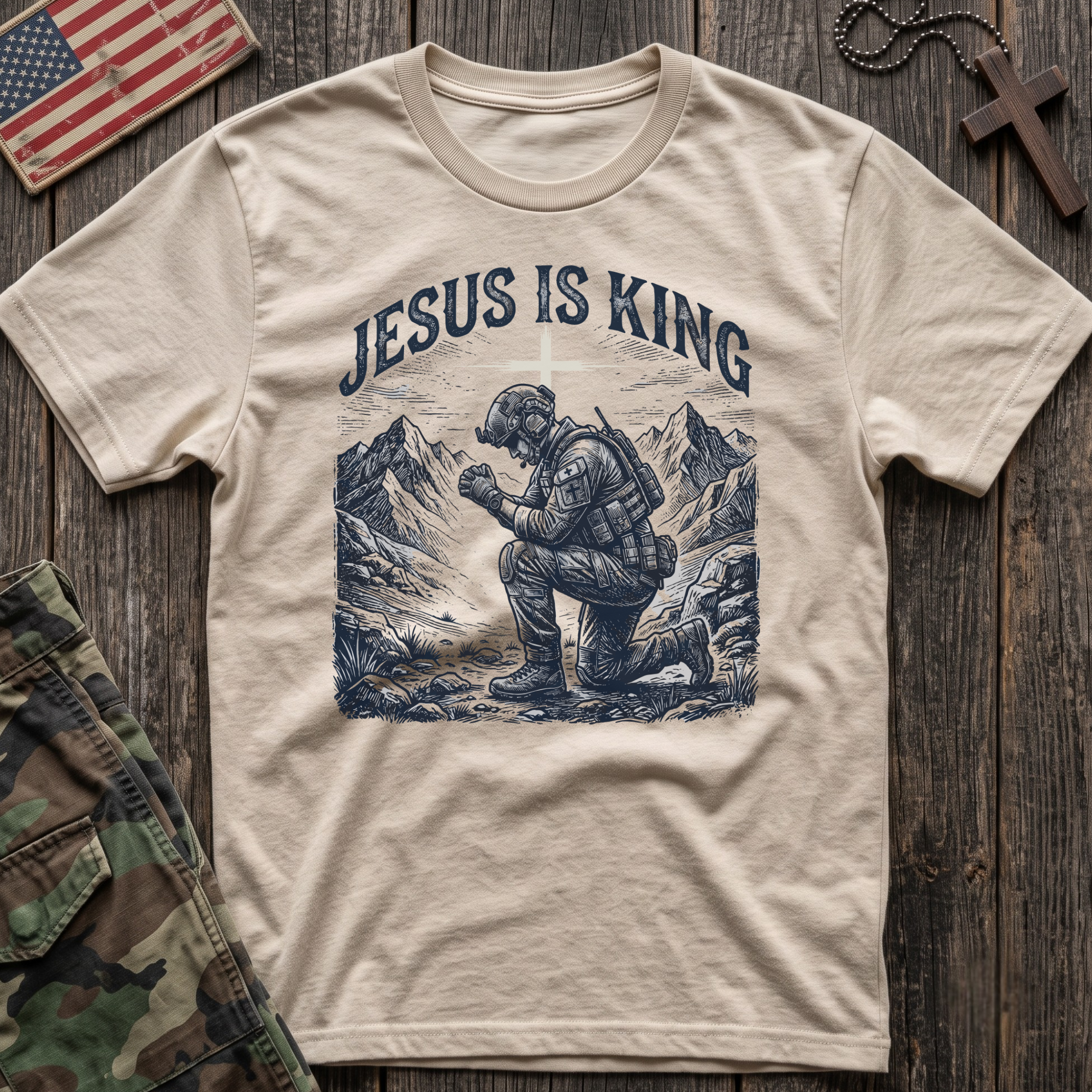 Jesus is King Soldier T-Shirt