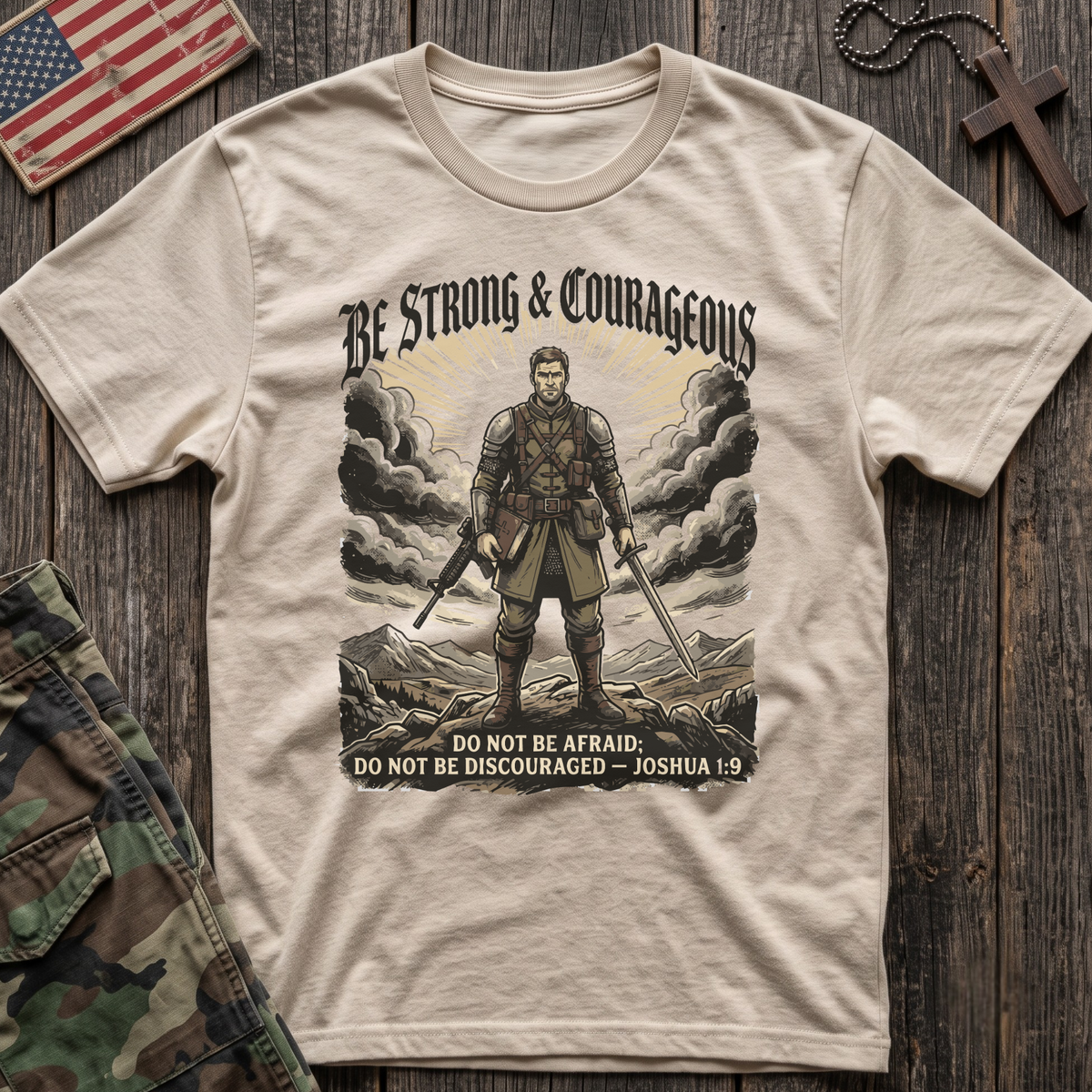 Strong and Courageous Vintage T-Shirt