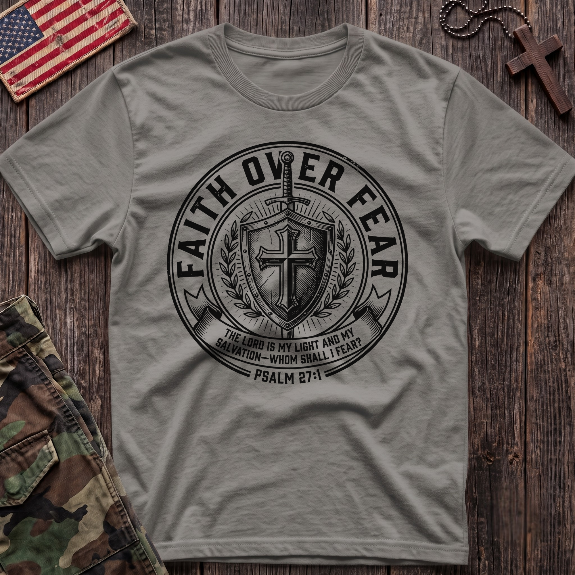 Faith Over Fear Patch T-Shirt
