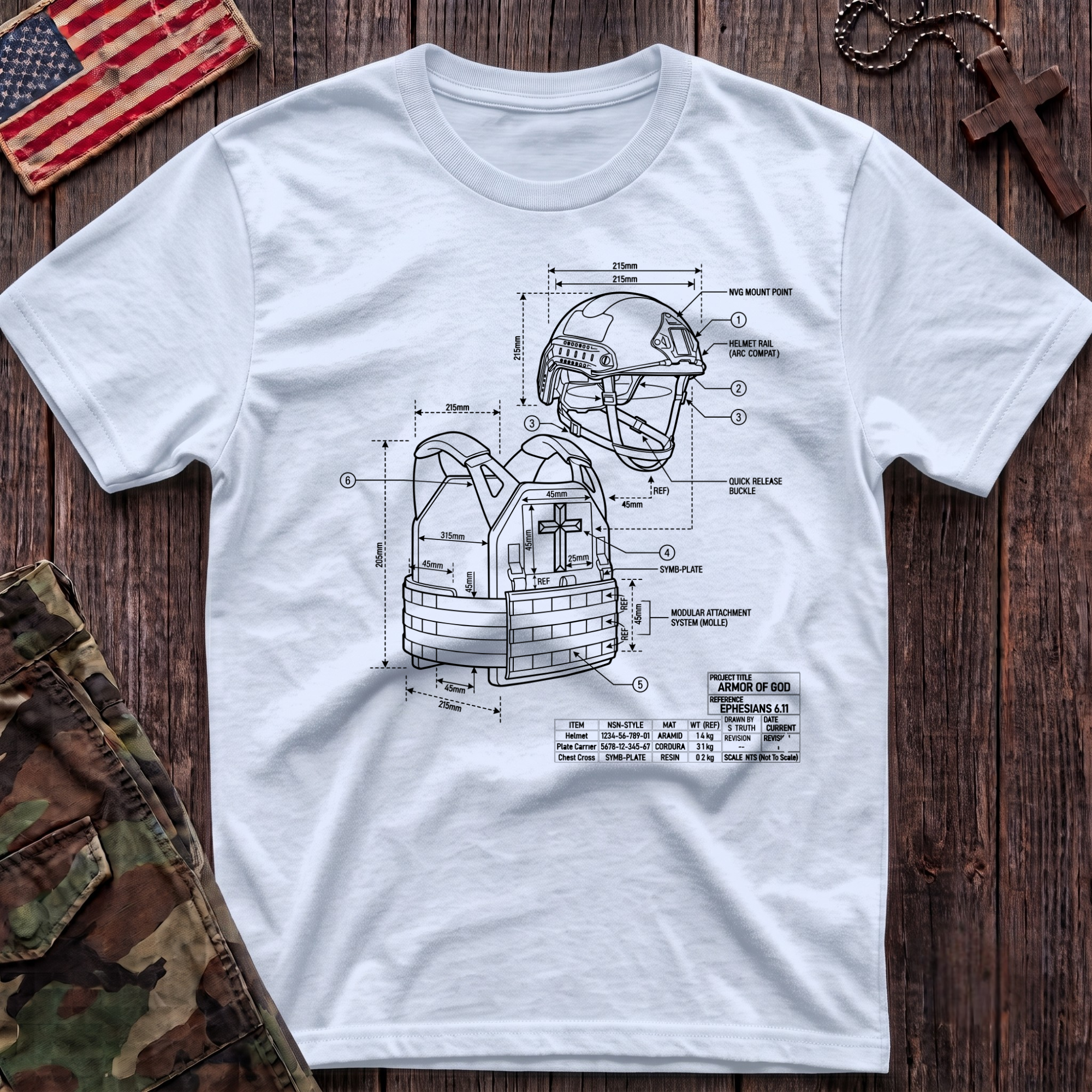 Armor of God Schematic T-Shirt