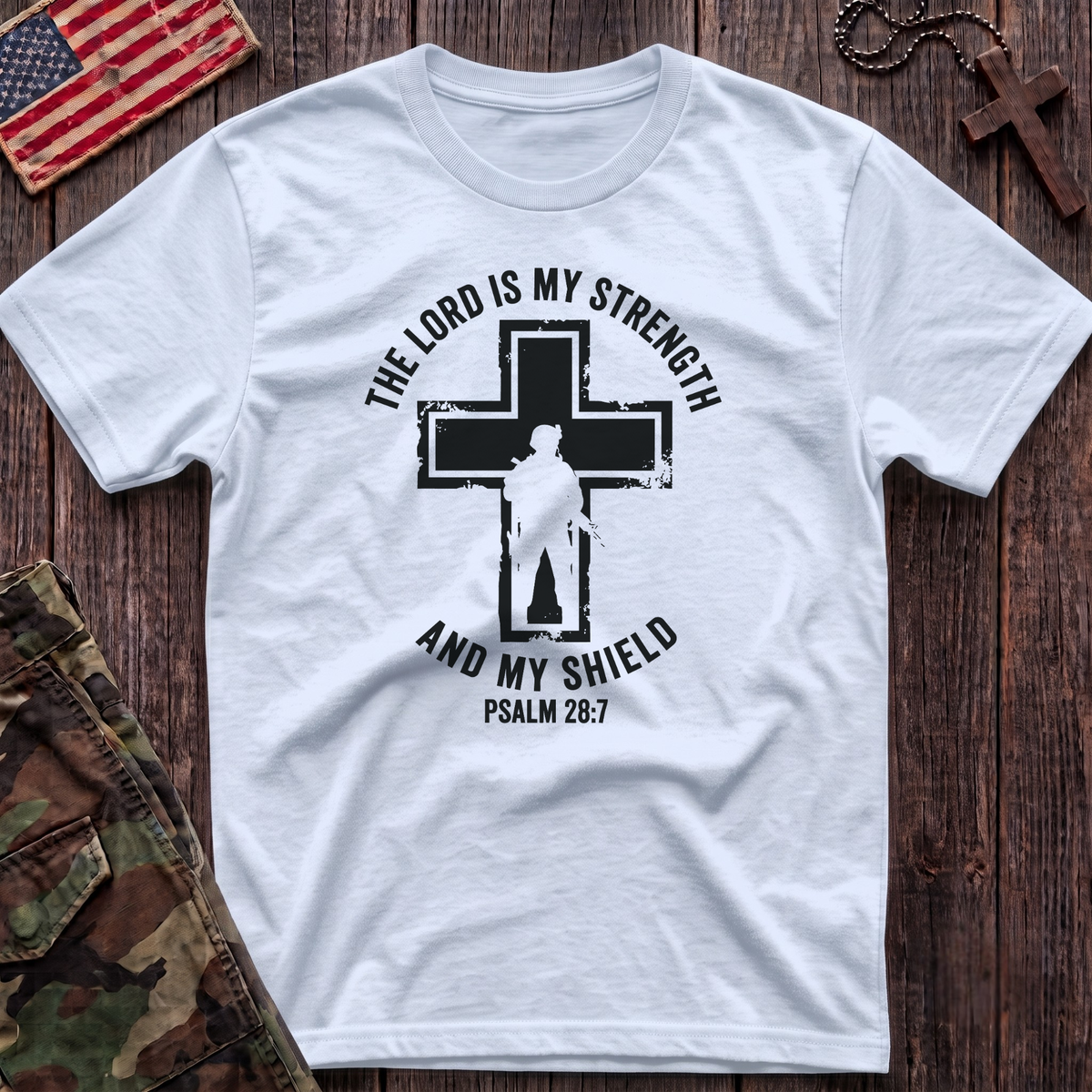 Strength and Shield Cross T-Shirt
