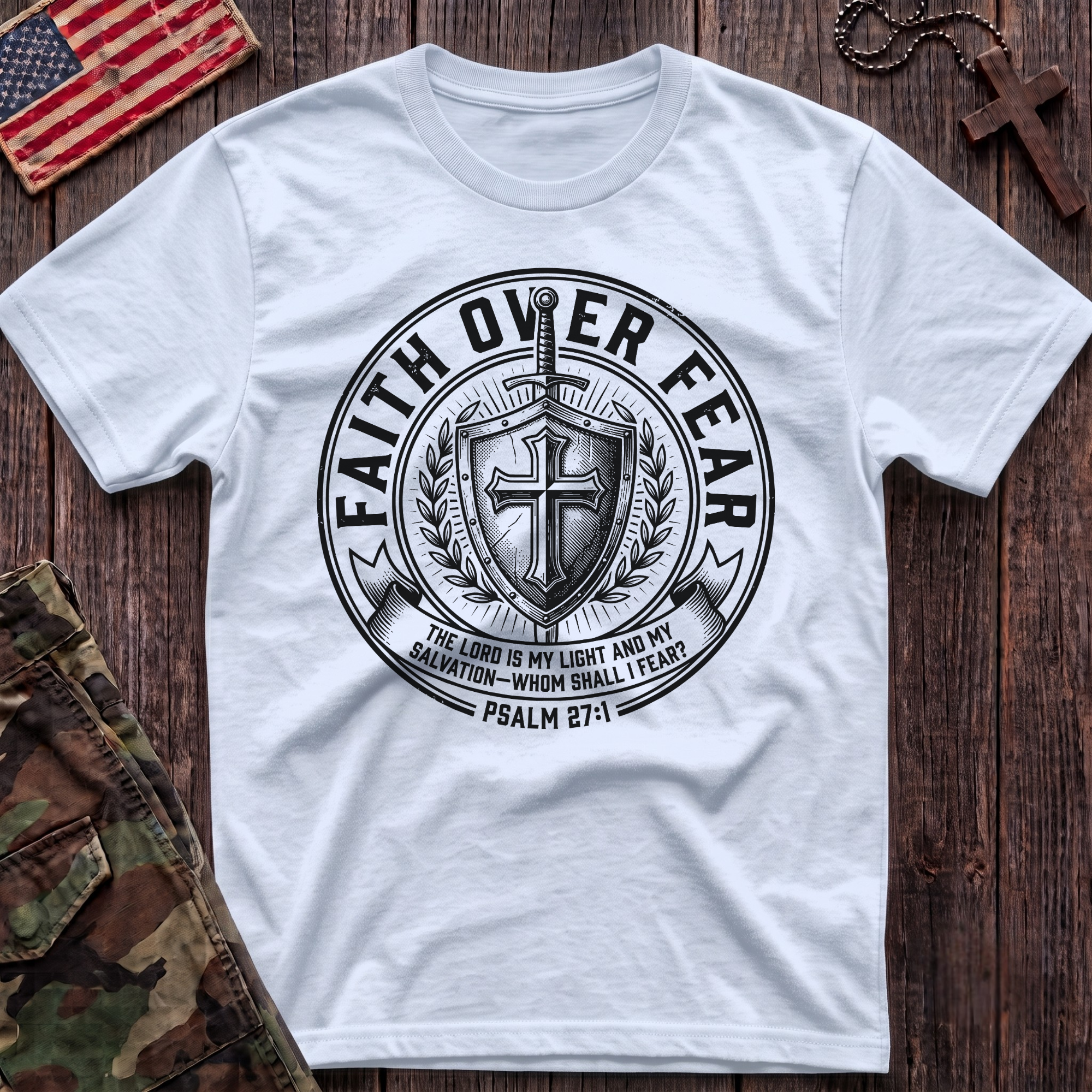 Faith Over Fear Patch T-Shirt