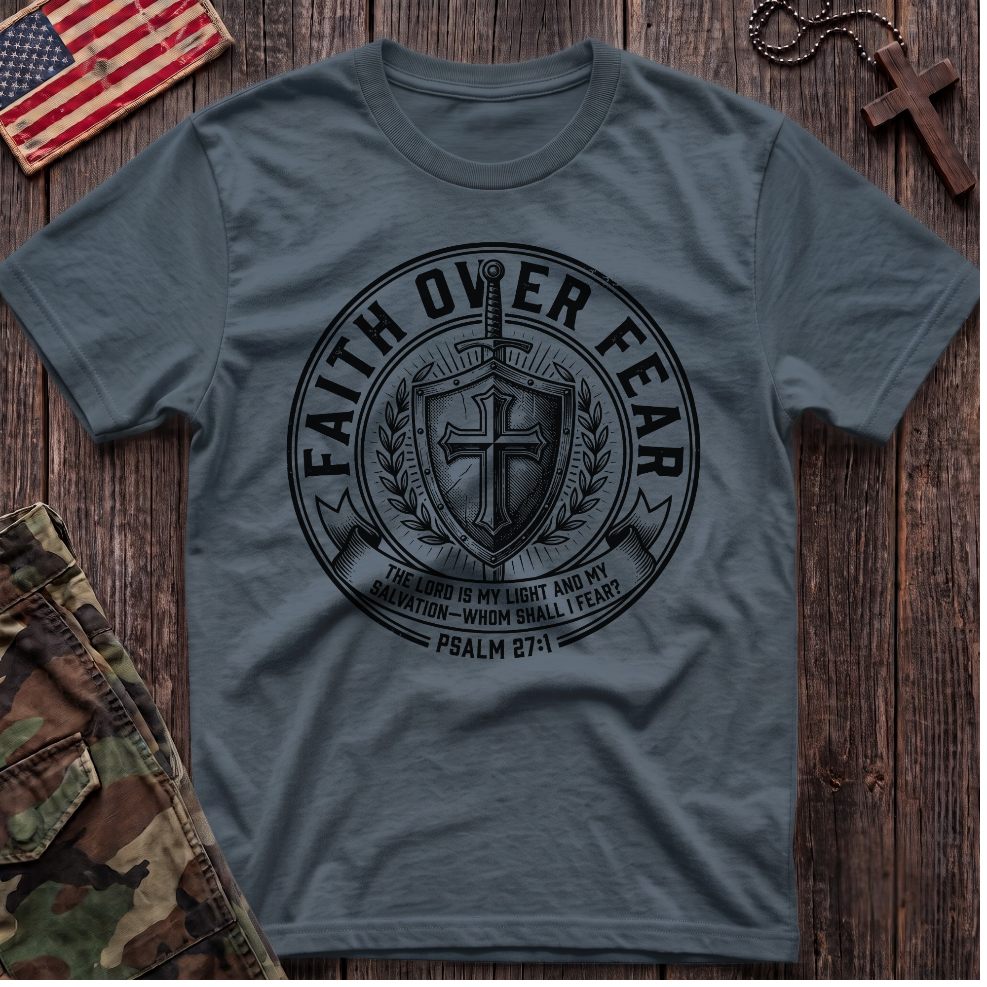 Faith Over Fear Patch T-Shirt